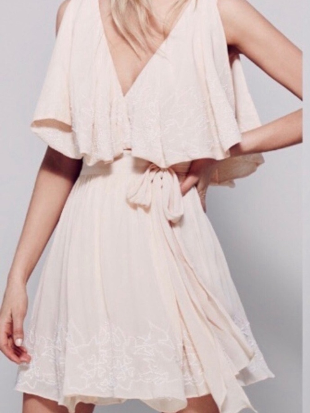 Free People Sylvia Beaded Flutter Wrap Dress — Sold Out in Stores Retail $198USD